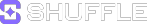 Purple Shuffle emblem beside a white Shuffle wordmark.